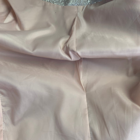 TOCCIN(NY) Size 4 Rose Silver Metallic Twill Double Breasted Jacket Blazer