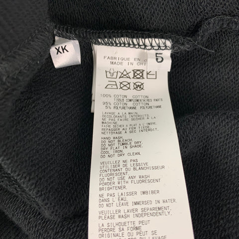 YOHJI YAMAMOTO x NEW ERA Size XL Black White Graphic Cotton Hoodie Sweatshirt
