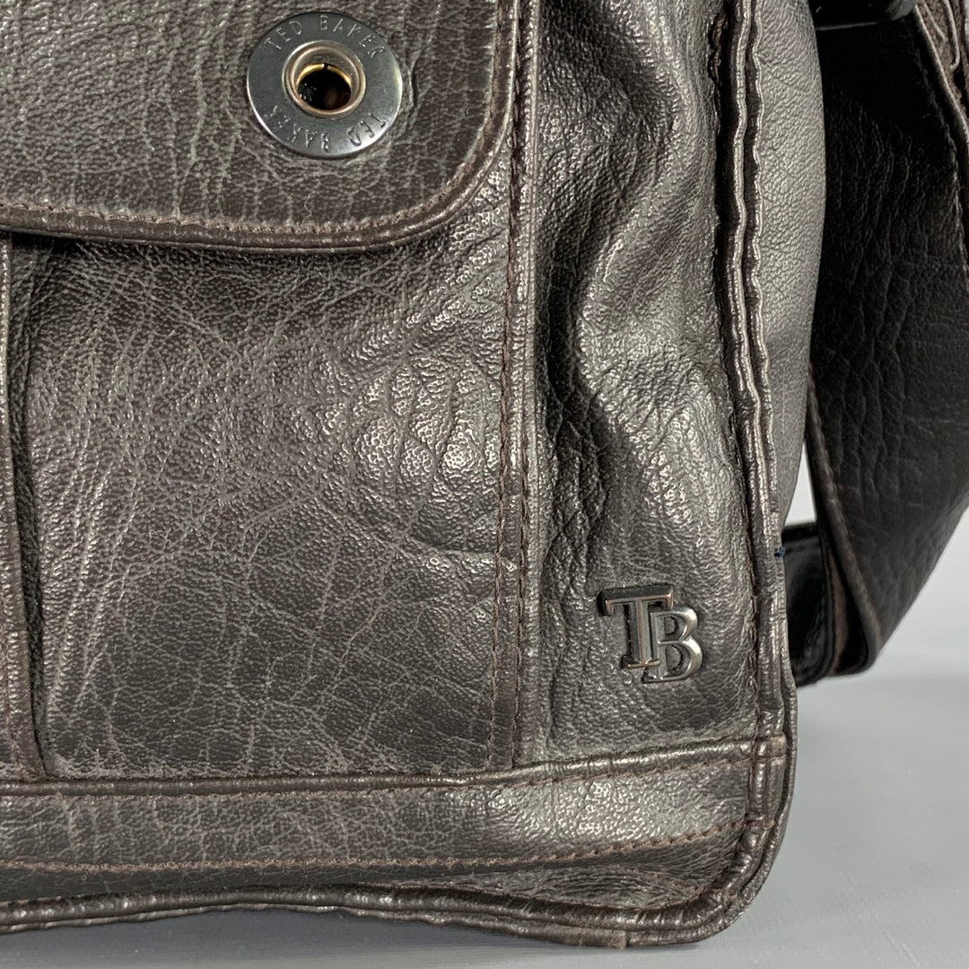 TED BAKER Black Crackled Polyvinyl Handbag