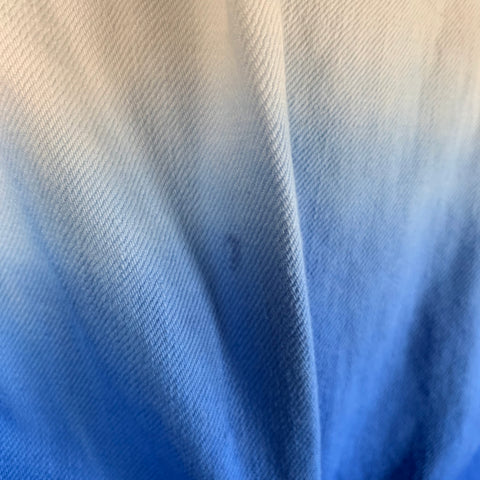 GANRYU Size S Blue White Ombre Cotton Trucker Jacket