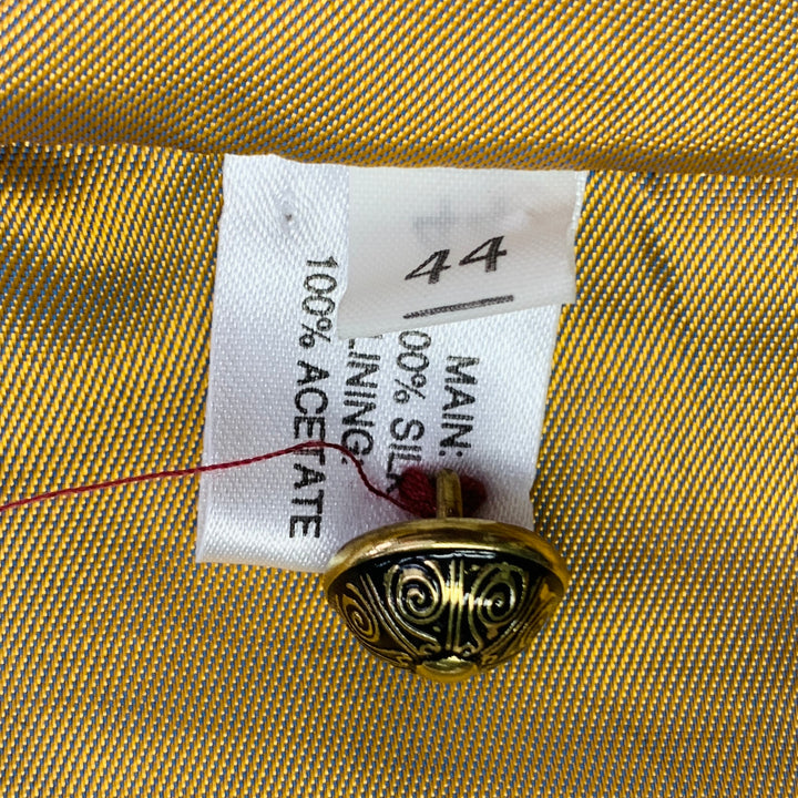 FAVOURBROOK Size 44 Burgundy Gold Embroidered Bees Silk Classic V-Neck Vest