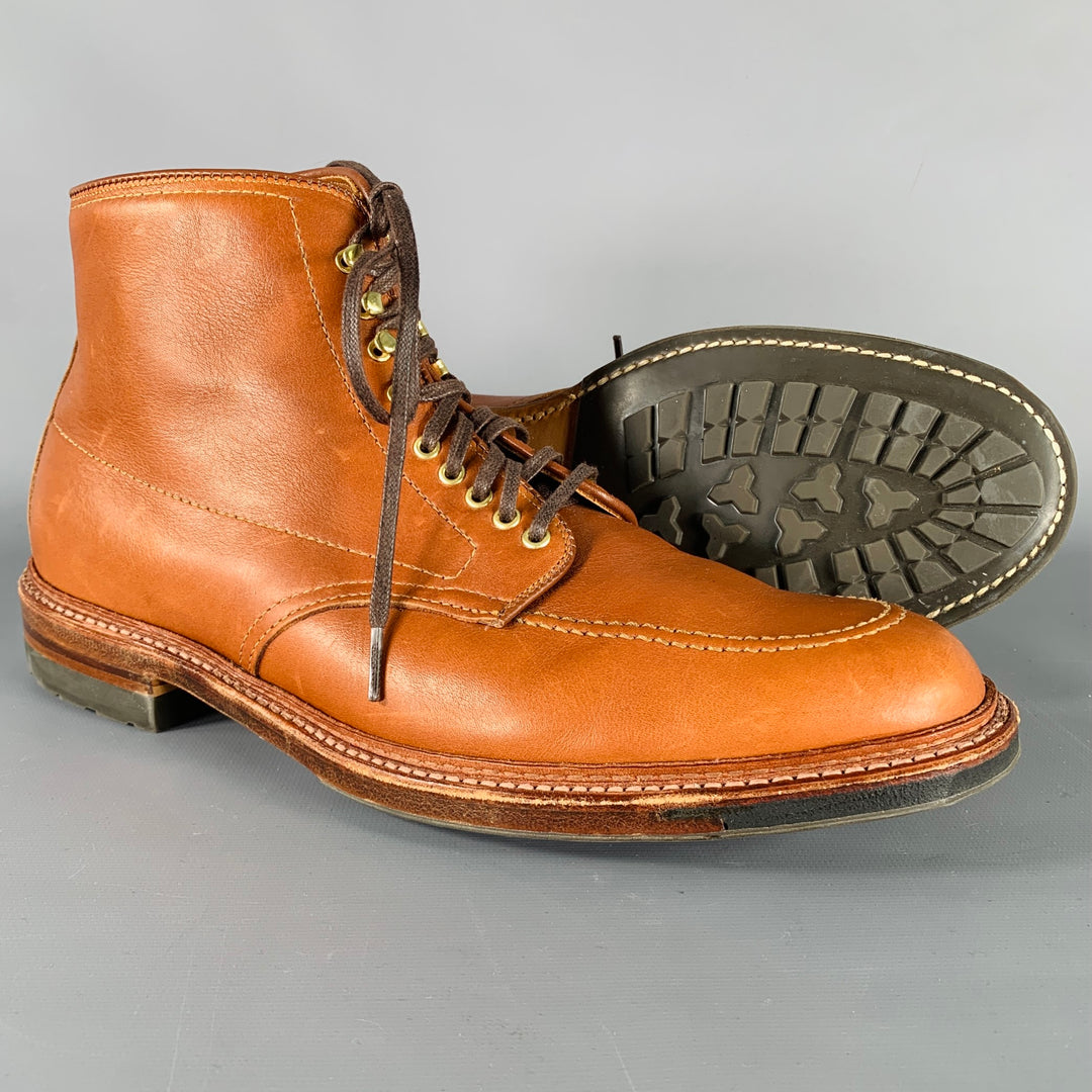 ALDEN Size 10 Brown Leather Lace Up Boots