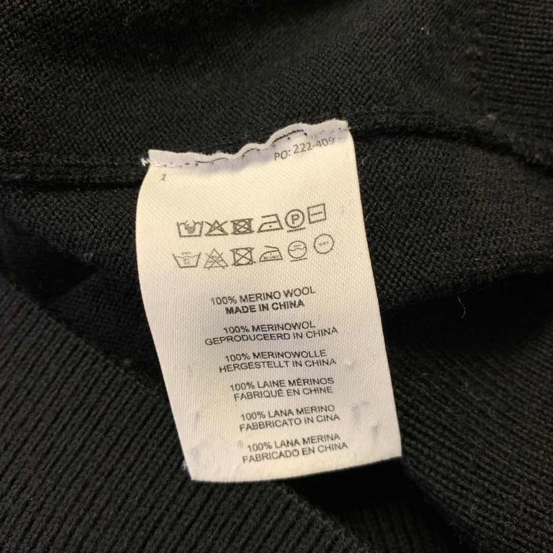 DRIES VAN NOTEN Size L Black Wool Cardigan