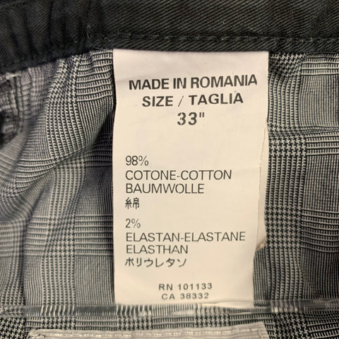 ERMENEGILDO ZEGNA Size 33 Black Cotton Blend Straight Jeans