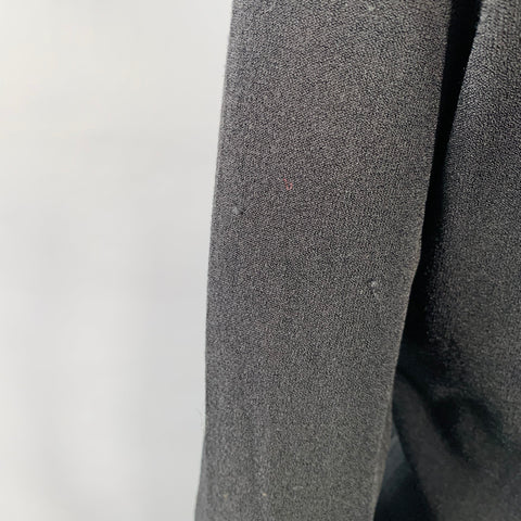CHANEL Vintage Spring 2003 Size 8 Black Rayon Blend Jersey Logo Turtleneck Casual Top