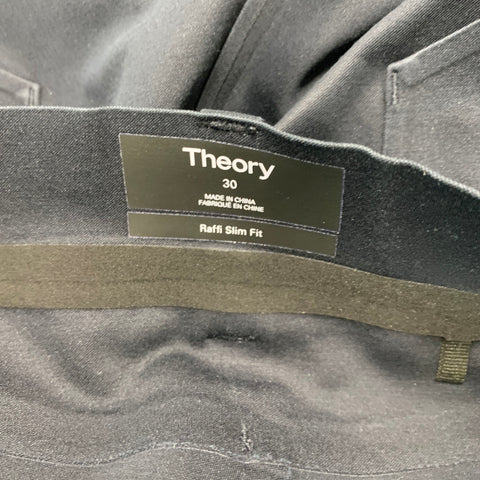 THEORY Size 30 Navy Zip Fly Casual Pants