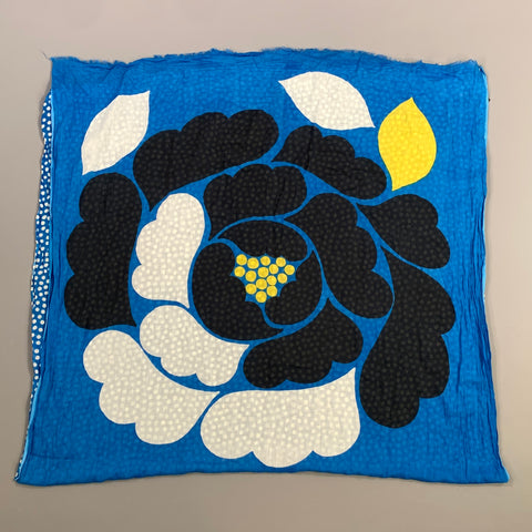 NO BRAND Blue White Yellow Black Polka Dot Scarf