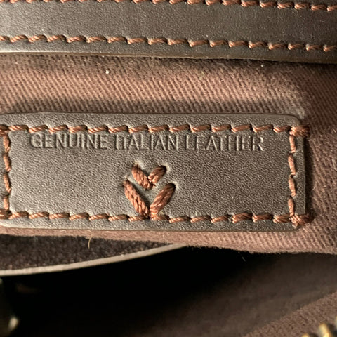 JOHN VARVATOS Brown Leather Crossbody Messenger Bag