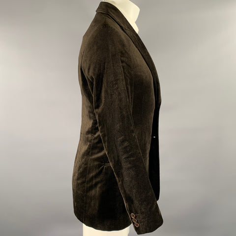 ARMANI COLLEZIONI Size 38 Brown Corduroy Cotton  Rayon Sport Coat