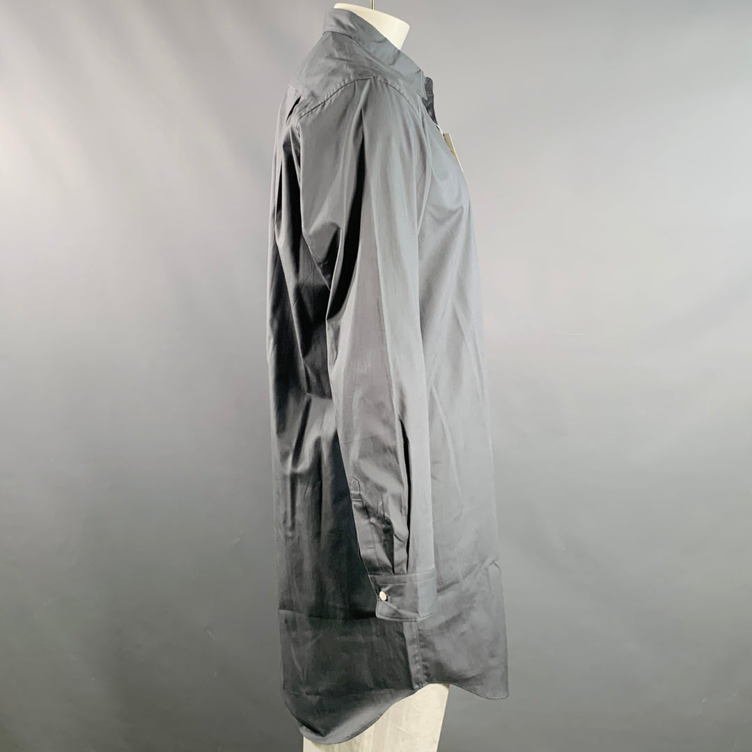 COMME des GARCONS HOMME PLUS Size XL Grey Cotton Longline Long Sleeve Shirt