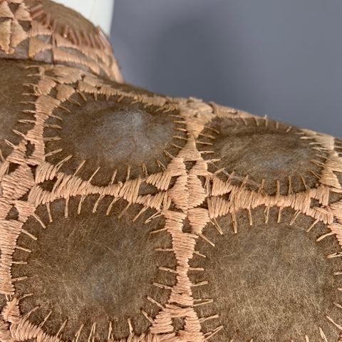 MILA SCHON Size 6 Beige Tan Polyester Circles Beaded Coat