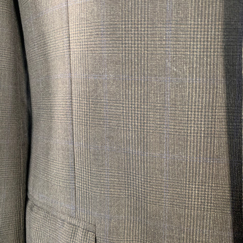 POLO by RALPH LAUREN Size 44 Regular Brown Black Glenplaid Notch Lapel Suit