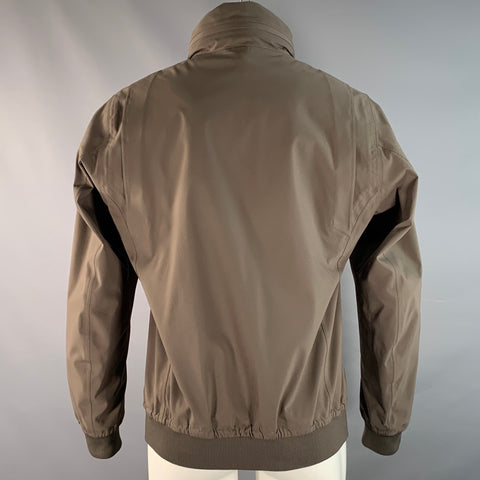 Veste zippée HERMES Sellier Taille M Tan Mélange de polyamide
