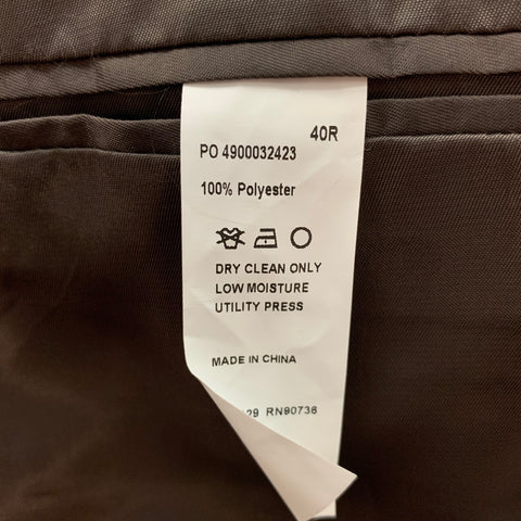 CALVIN KLEIN Taille 40 Manteau de sport à revers cranté en polyester marron