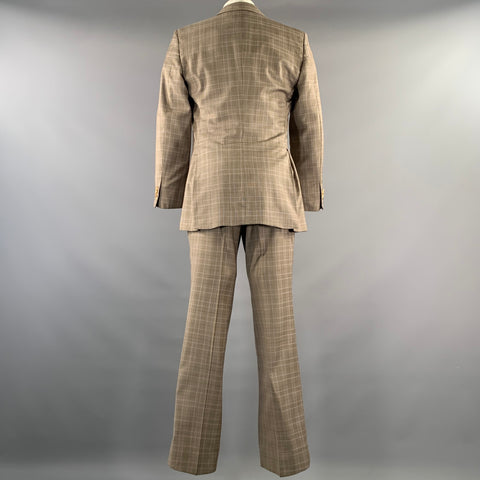 DUNCAN QUINN Chest Size 40 Brown light brown & purple Tartan Wool 32 31 Suit