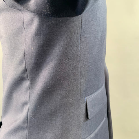 G-STAR Size 40 CL Core 2 Navy Black Wool Blend Notch Lapel Sport Coat