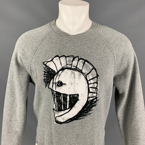 BURBERRY Printemps 2017 Taille S Sweat-shirt à col rond en coton / polyester gris graphique
