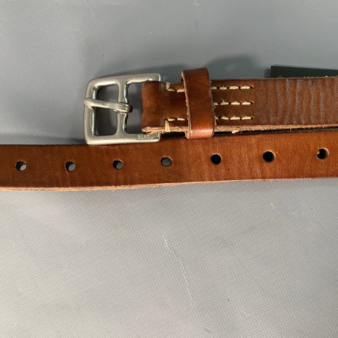 POLO by RALPH LAUREN Size 32 Brown Silver Leather Belt