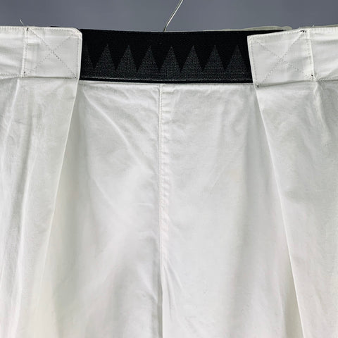 KAPITAL Size S -Easy Beach Go- White Cotton Drop Crotch Casual Pants