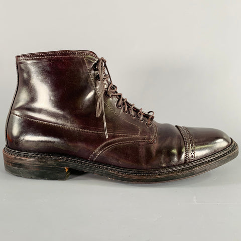 ALDEN Size 10 Color 8 Perforated Cordovan Leather Cap Toe Boots
