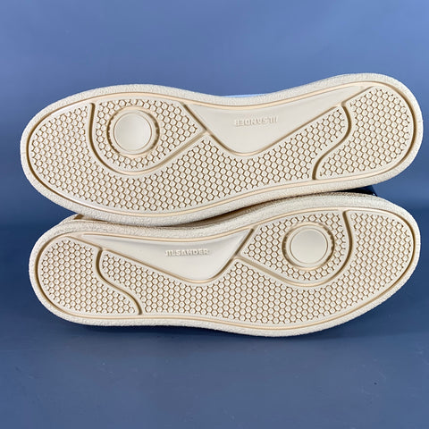 JIL SANDER Size 12 Natural Textured Suede Low Top Lace-Up Sneakers