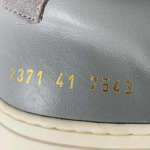 COMMON PROJECTS Size 8 Grey White Leather Suede Low Rise Sneakers