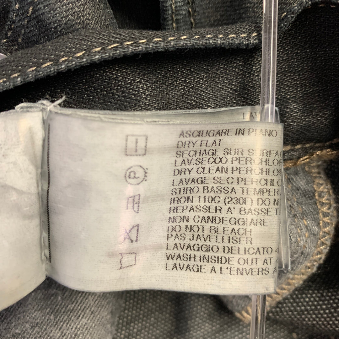 DRKSHDW Size 32 Detroit Cut Black Cotton Blend Button Fly Jeans