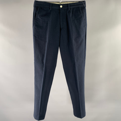 BROOKS BROTHERS Size 30 Navy Seersucker Cotton Pants