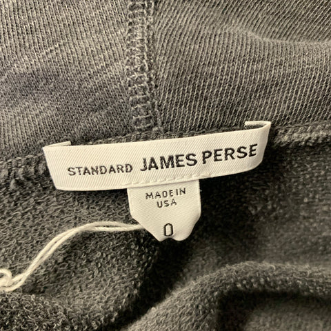 JAMES PERSE Size XS Grey Heather Supima Cotton Zip Up Hoodie