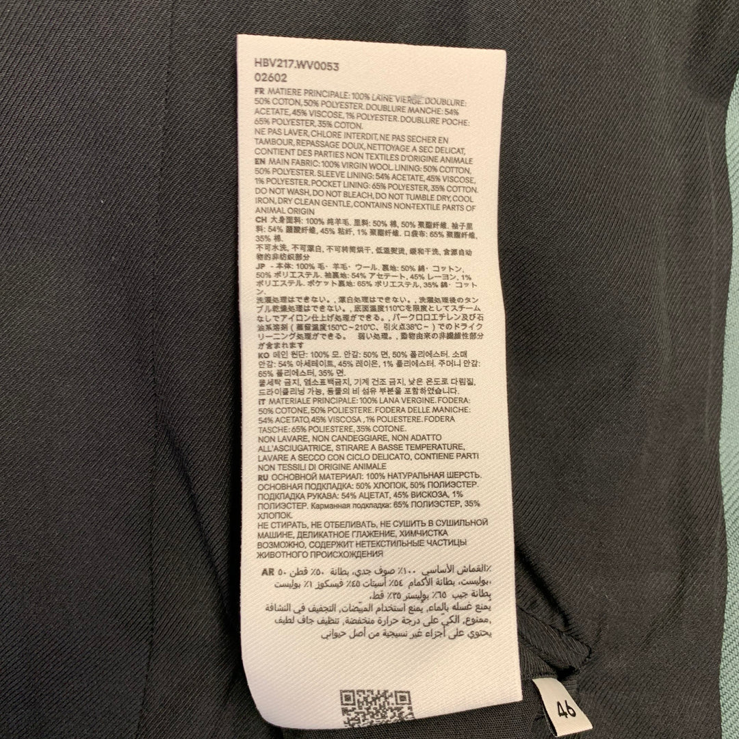 AMI by ALEXANDRE MATTIUSSI Size 36 Teal Wool Twill Double Breasted Sport Coat