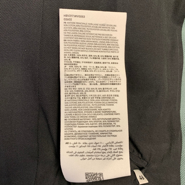 AMI by ALEXANDRE MATTIUSSI Size 36 Teal Wool Twill Double Breasted Sport Coat