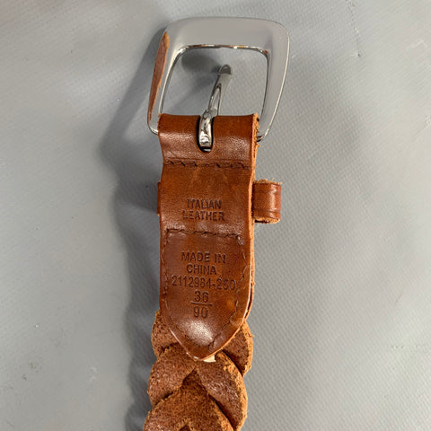 Ceinture en cuir tressé marron RALPH LAUREN, taille 36