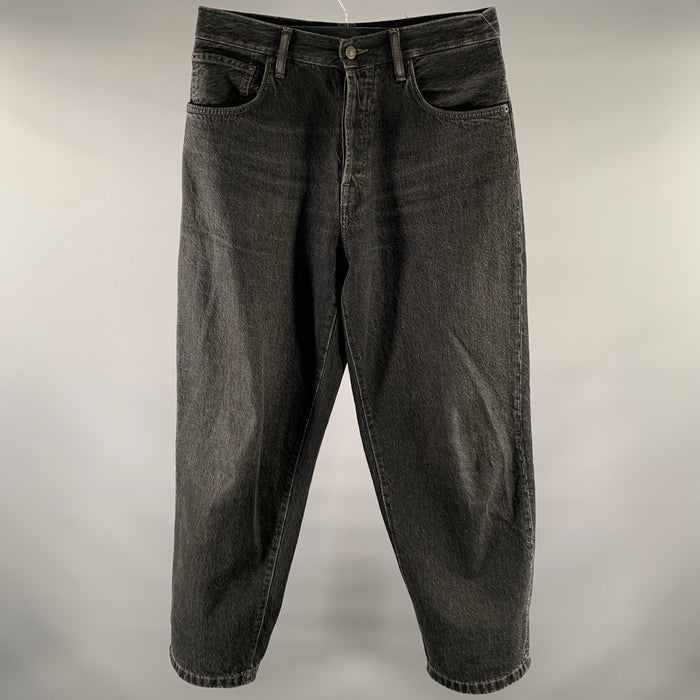 ACNE STUDIOS Size 31 Black Cotton Relaxed Jeans