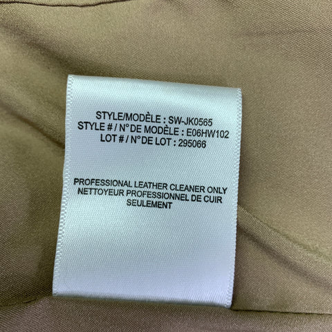 HELMUT LANG Size S Beige Leather Lambskin Motorcycle Jacket