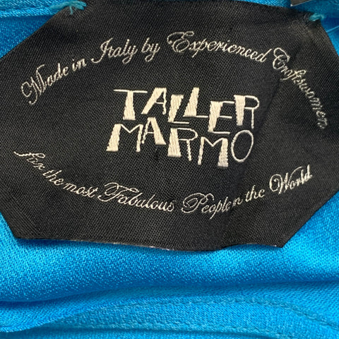 TALLER MARMO Size 4 Fantastica Blue Crepe Caftan Maxi Dress