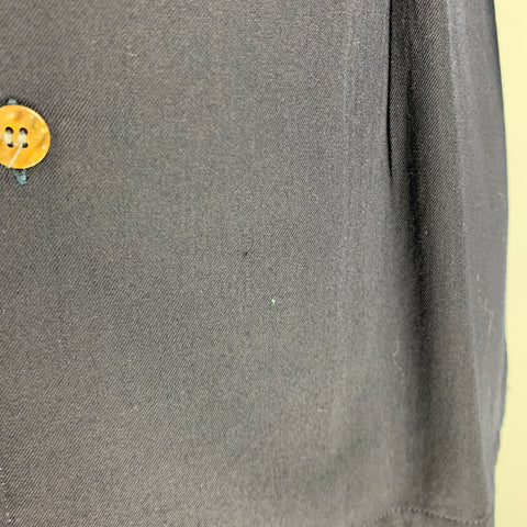 COMME des GARCONS Size S Navy Twill Buttoned Shirt