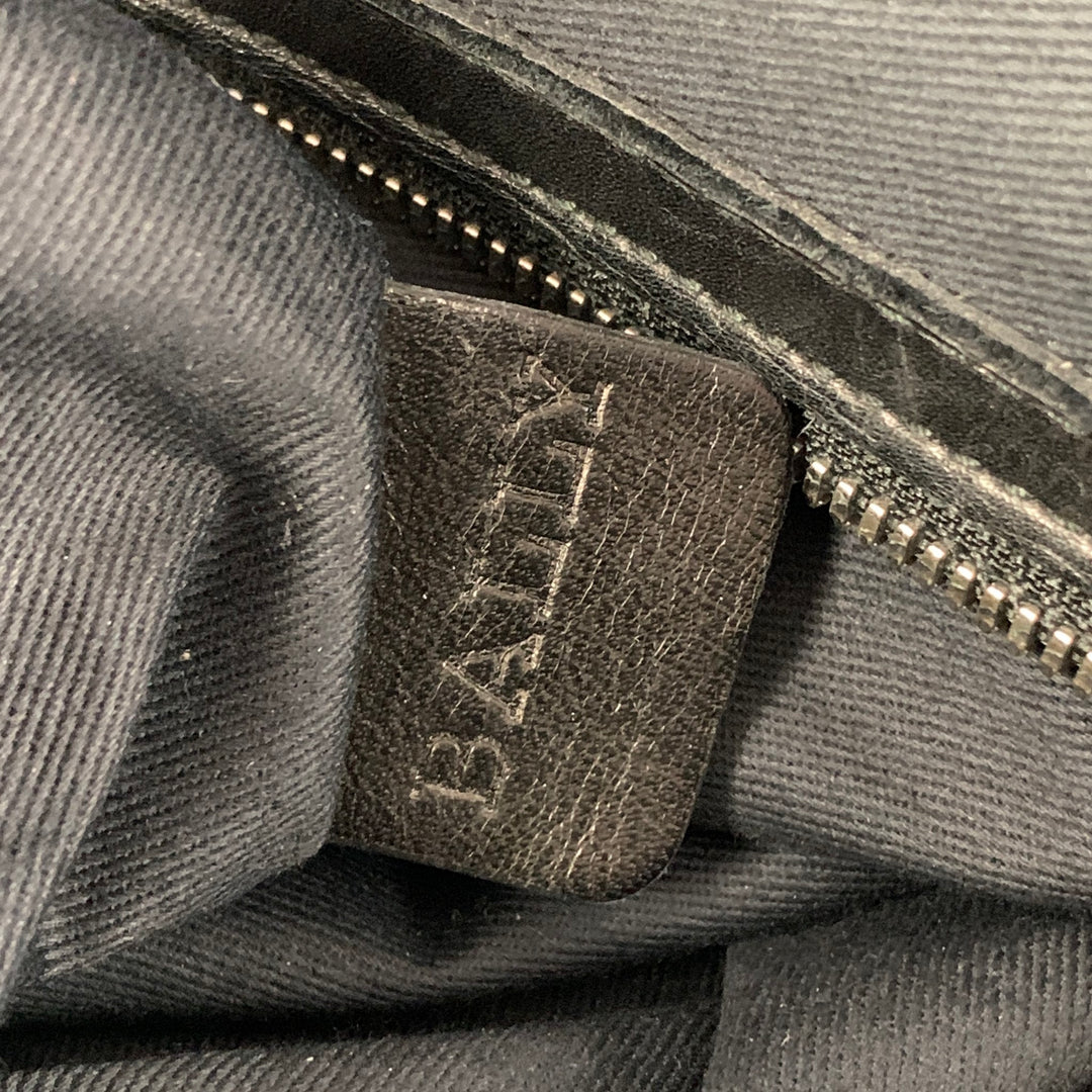 BALLY Black Leather Top Handles Tote Bag