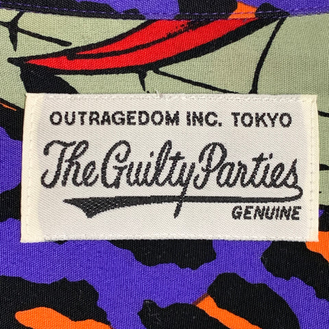 THE GUILTY PARTIES Size M Multi Color Floral Animal Print Rayon One Pocket Long Sleeve Shirt
