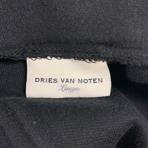 DRIES VAN NOTAN Talla L Pantalón deportivo de algodón / poliéster blanco y negro