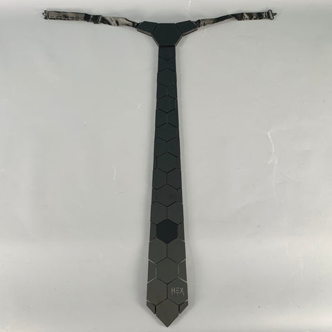 HEX TIE Honeycomb Black Acrylic Tie