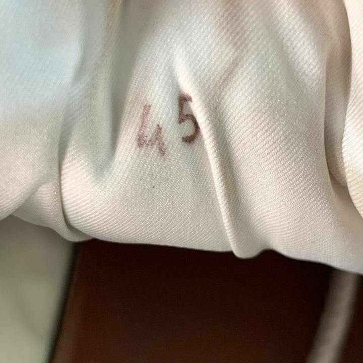 LORO PIANA Size 12 Newport Walk White Grey Nylon Suede Low Top Sneakers