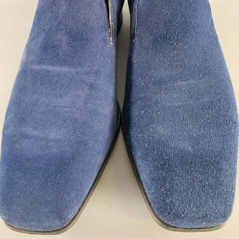 DONALD J PLINER Size 8 Navy Suede Slip On Loafers