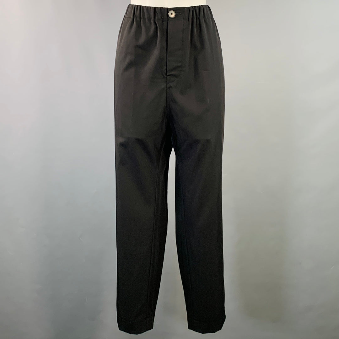 SOFIE D'HOORE Size M Black Wool Twill Elastic Waistband Casual Pants