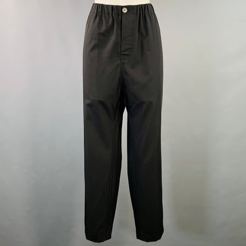SOFIE D'HOORE Size M Black Wool Twill Elastic Waistband Casual Pants