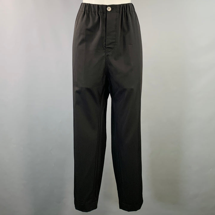SOFIE D'HOORE Size M Black Wool Twill Elastic Waistband Casual Pants
