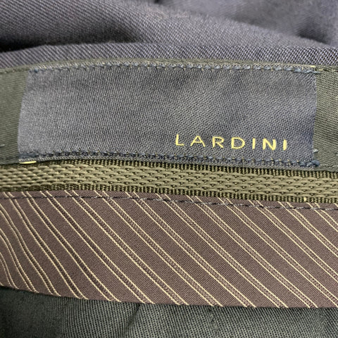 LARDINI Size 32 Navy Wool Blend Zip Fly Dress Pants