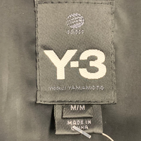 Y-3 Size M Grey Black Shaggy Faux Fur Double Breasted Cocoon Cape Vest