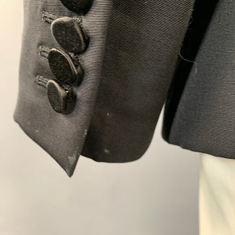 BURBERRY PRORSUM Taille 44 Veste de smoking en laine noire à revers crantés