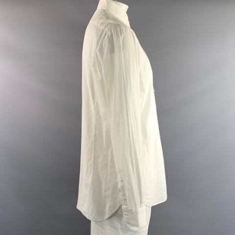 BARBA NAPOLI Size L White Button Up Long Sleeve Shirt
