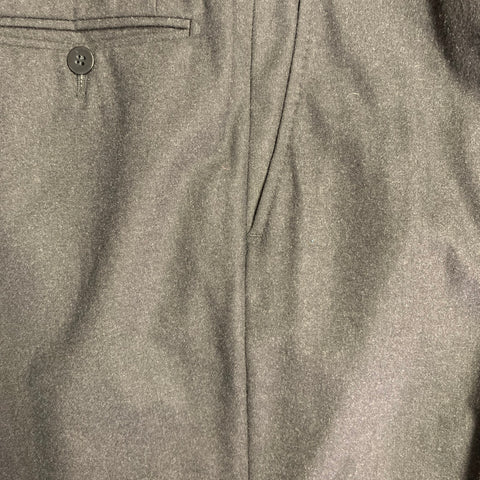 ISAIA Size 39 Grey Charcoal Wool Zip Fly Dress Pants